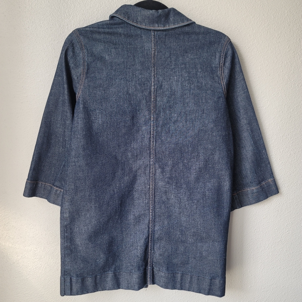 Everlane The Denim Chore Jacket Mini Dress In Dark Denim Size XSmall - Picture 6 of 8